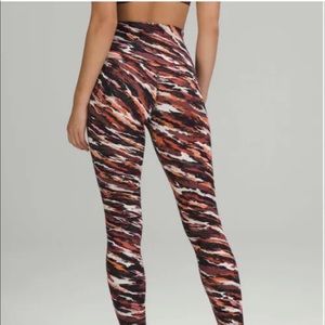 Lululemon Align High-Rise Pant 25”- Tiger Tide Smoky Red Multi SIZE 8